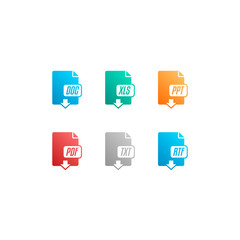 Business & Office File Format Icon Set