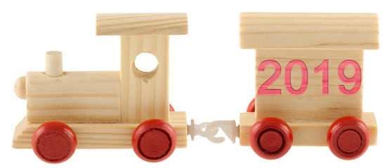 train de 2019, fond blanc