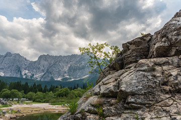 Upper Lake of Fusine. Emerald waters. Tarvisio to be discovered. Friuli