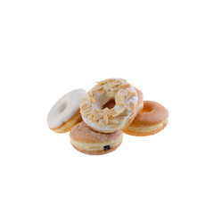 Donut or Assorted donuts on a background.