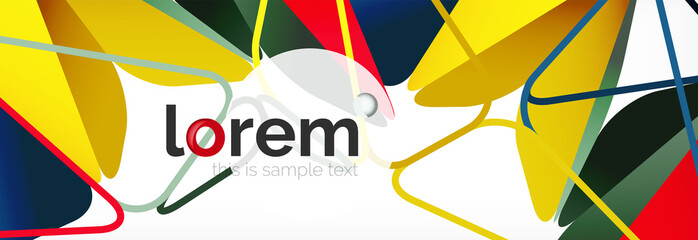 Modern geometric background. Poster template with polygonal elements