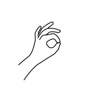 recommend clip art: black ok thin line hand gesture