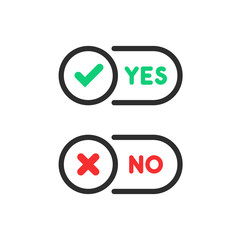 check marks yes and no ui button