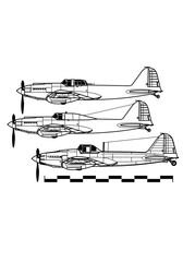 Illushin Il-2. Outline drawing