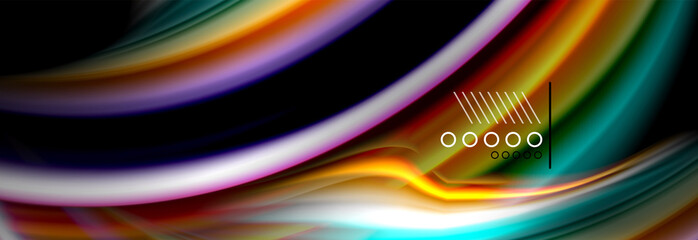 Color flow poster. Wave Liquid shape color background. Art design for your design