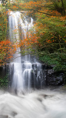 Autumn Yunshen waterfall in New Taipei City Sanxia District, New Taipei City, Taiwan