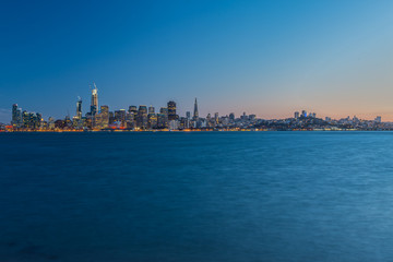 San Francisco Skyline from Treasure Island at Dusk