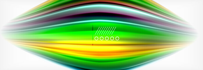 Abstract wave lines liquid fluid rainbow style color stripes background. Artistic illustration for presentation, app wallpaper, banner or poster