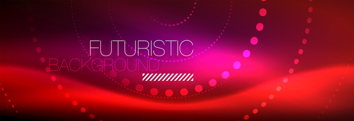 Vector neon red dotted abstract background