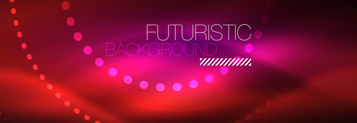 Vector neon red dotted abstract background