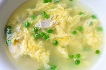 Home-cooked soup - pea lean meat egg soup