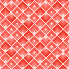 Abstract geometric pattern. Rectangles repeat. Coral colored squares tile.