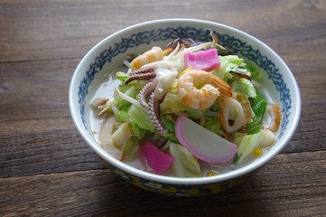 ちゃんぽん　長崎名物のちゃんぽん　長崎名物