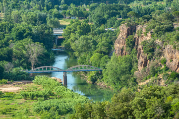 Landscape with the river La Nartuby near Le Muy