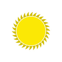 Sun icon vector isolated
