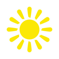 Sun icon vector isolated
