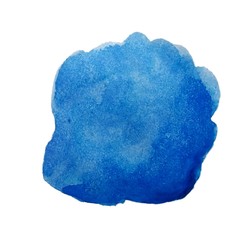 Blue watercolor stain