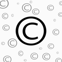 copyright icons on white background