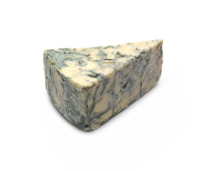 Blue cheese isolated on white background
