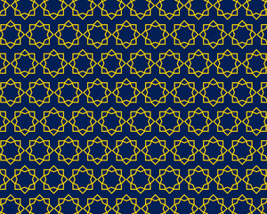 Obraz premium Arabic pattern seamless background, Geometric muslim ornament backdrop