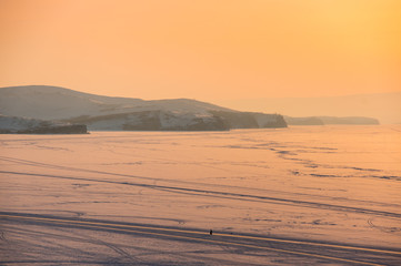 Fototapeta premium Lake Baikal in winter
