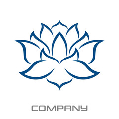 Yoga and lotus logo
