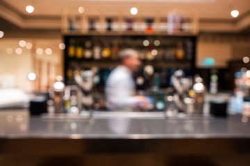 Blur people in Bar pub Restaurant Cocktail bar background