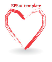 Heart shape. Heart vector. Hand drawn icon. Trendy heart isolated on white background.