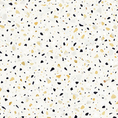 Terrazzo flooring vector seamless pattern in yellow colors - 242454765