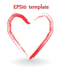 Heart shape. Heart vector. Hand drawn icon. Trendy heart isolated on white background.