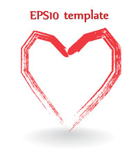 Heart shape. Heart vector. Hand drawn icon. Trendy heart isolated on white background.