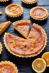 Swiss Easter Rice Tart, Osterfladen, vertical view