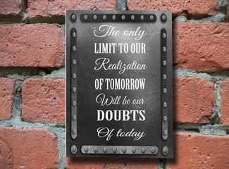 Motivation, poster, quote, blurred image.