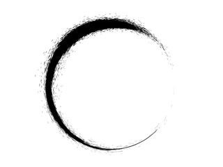 Fototapeta premium Grunge brush circle made for your project.Grunge black oval shape.Grunge logo design.
