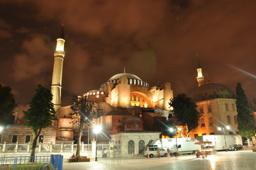 Fototapeta na wymiar Aya Sofia Istambul Ramadan night