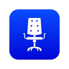 Office chair icon digital blue for any design isolated on white vector illustration