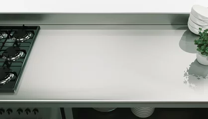Crédence de cuisine en verre imprimé Cuisinier Kitchen bench or kitchen top