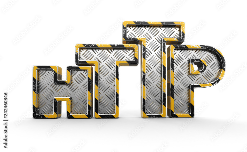 Fototapete metal http text. image with clipping path.