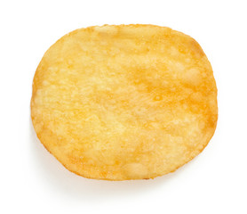 potato chips isolated on white background