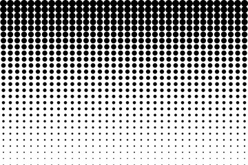 Halftone pattern. Comic background. Dotted backdrop with circles, dots, point large scale. Design element for web banners, posters, cards, wallpapers, sites. Black and white color