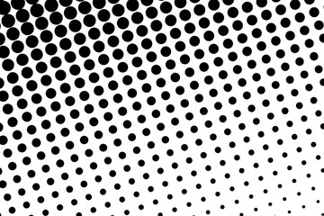Abstract halftone pattern. Dotted backdrop with circles, dots, point large scale. Design element for web banners, posters, cards, wallpapers, sites. Black and white color