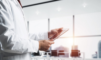 Medical industry concept by means of successful doctor