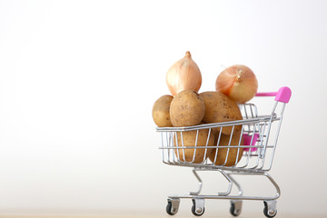 Shopping cart isolated on white