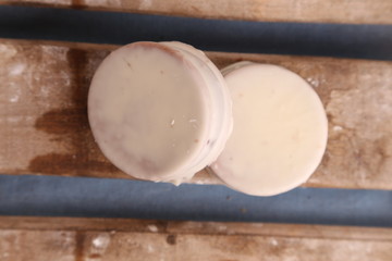 Chocolate cakes and dulce de leche, typical in Argentina. called Alfajores