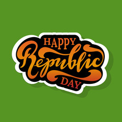 Vector illustration of Happy Repyblic Day with the inscription for packing product