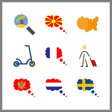 9 city icon. Vector illustration city set. netherland and sweden icons for city works