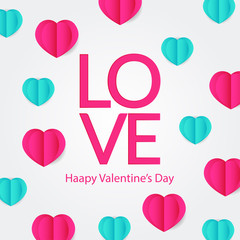 illustration love and valentine's day banner template