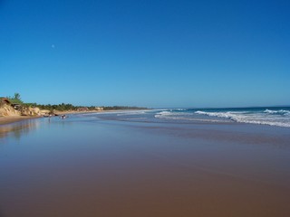 panoramic view of the sea and blue sky
