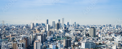 東京 文京区周辺と池袋の高層ビル群 ワイド Wall Mural Oben901 東京 文京区周辺と池袋の高層ビル群 ワイド Wall Mural Oben901