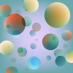 Multicolored decorative balls. Abstract colorful background for your design. - Vector graphics